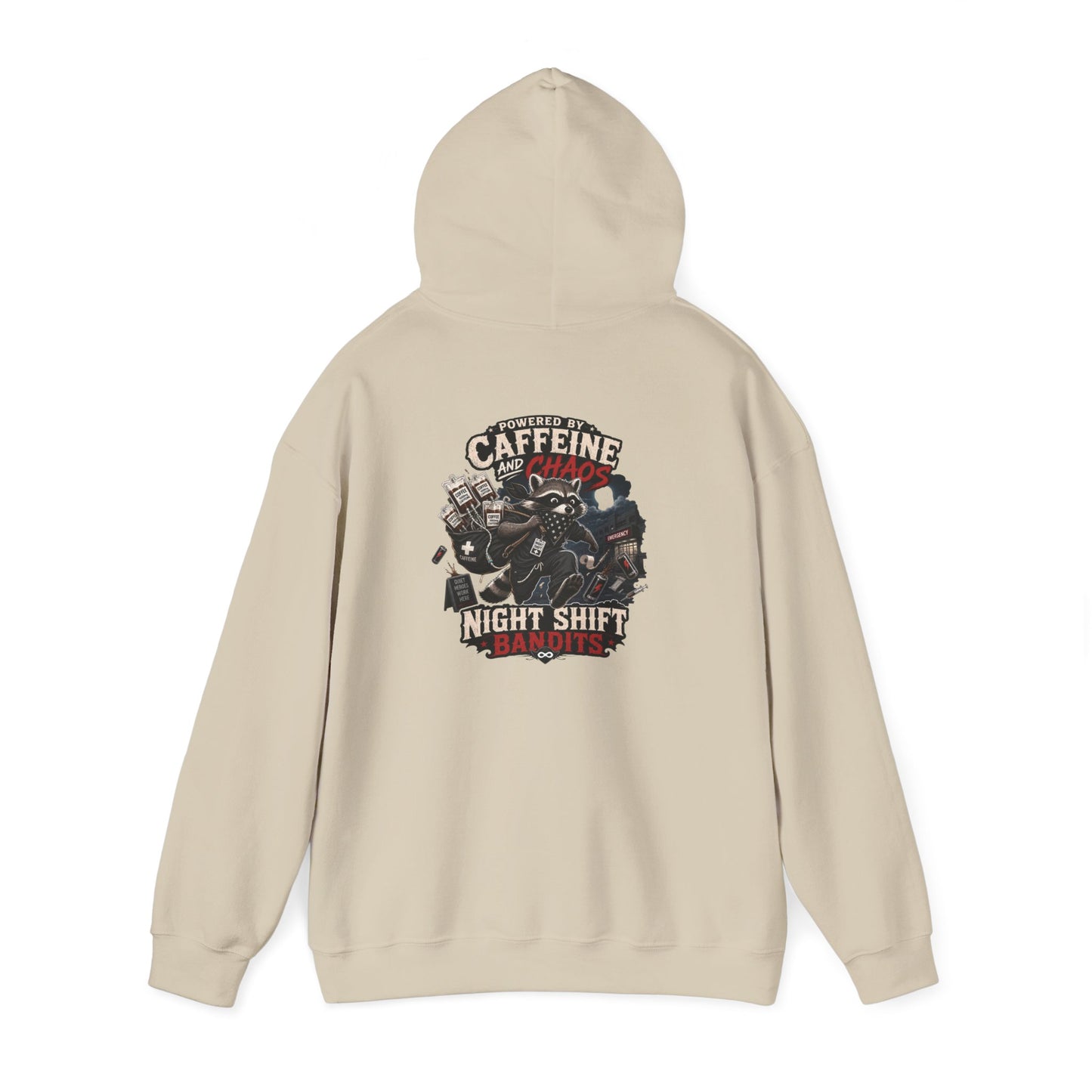 Night Shift Hoodie — Caffeine & Chaos