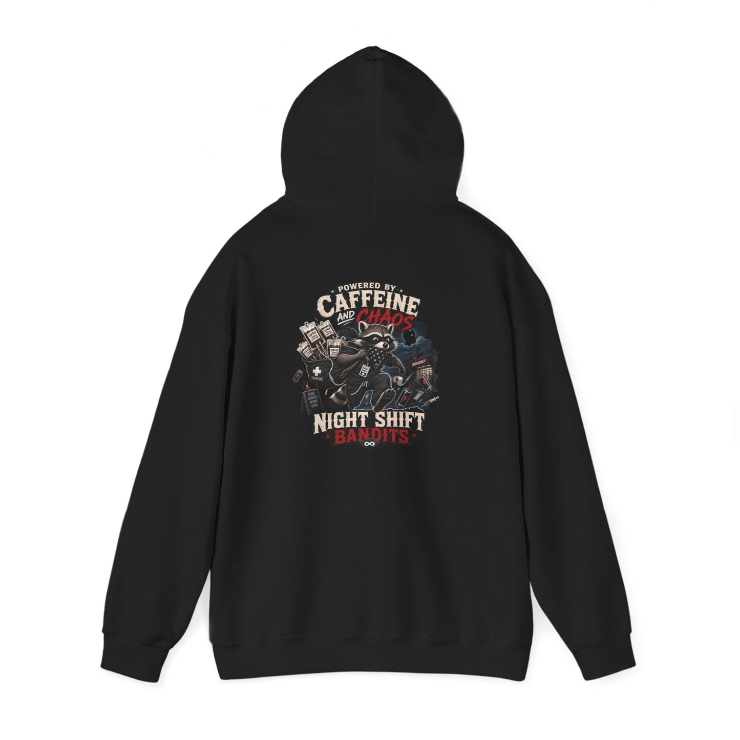 Night Shift Hoodie — Caffeine & Chaos