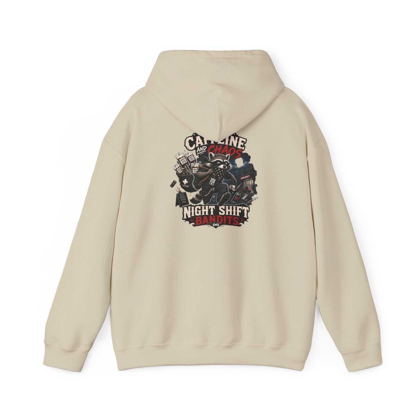 Night Shift Hoodie — Caffeine & Chaos
