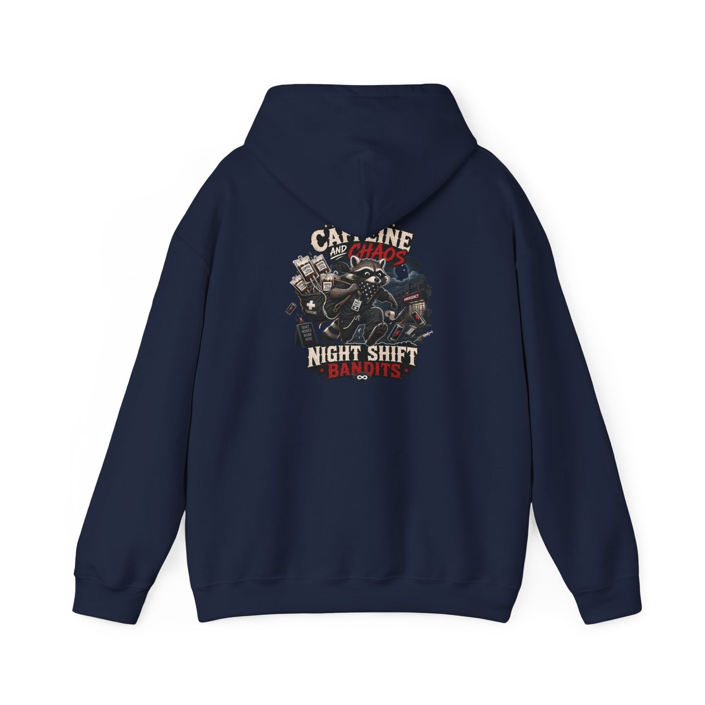Night Shift Hoodie — Caffeine & Chaos