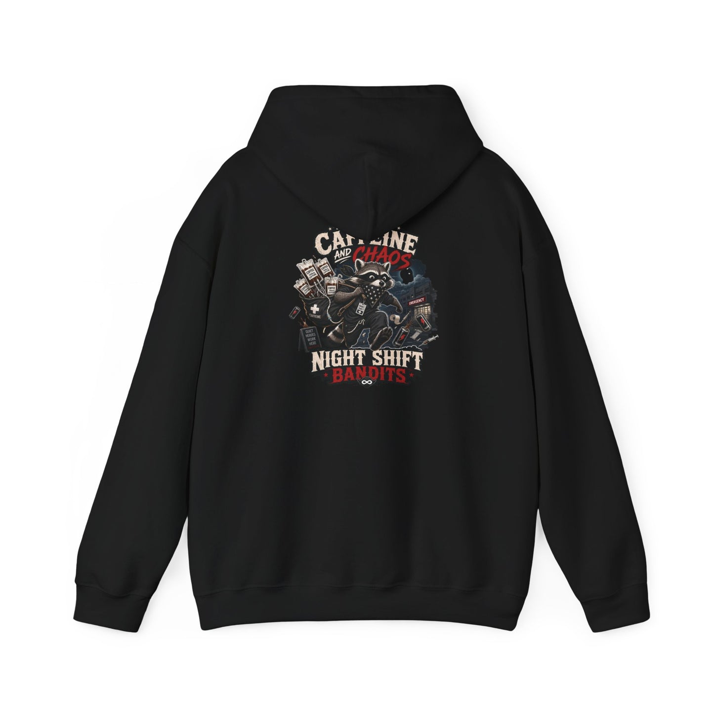 Night Shift Hoodie — Caffeine & Chaos